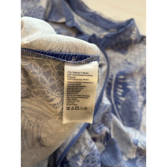 Tommy Bahama The Coconut Point Monstera Montage Shirt Blue‎ Floral Size 2XLB - Picture 3 of 7